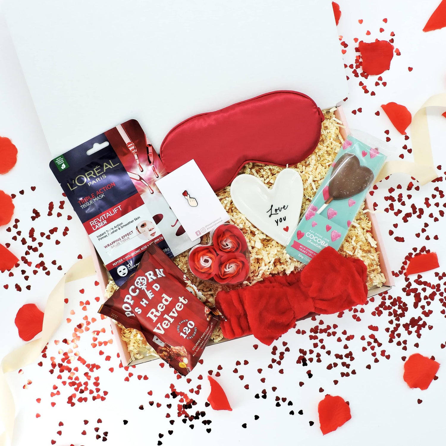 Valentines Present for Her – a premium indulgence box filled with soothing and romantic treats