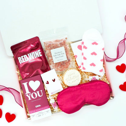 Forever My Valentine Gift Box – a luxurious and romantic self-care hamper for her