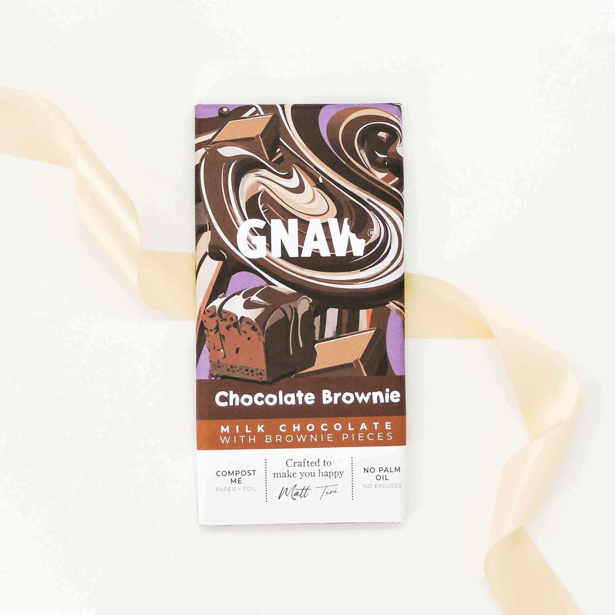 Gnaw Milk Chocolate Bar with Brownie Pieces