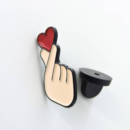 Heart Gesture Enamel Pin