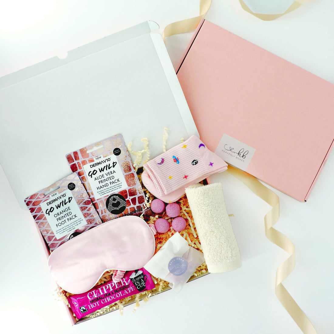 Pink Relaxation Thinking of You Gift – a luxurious self-care hamper designed for comfort and support.