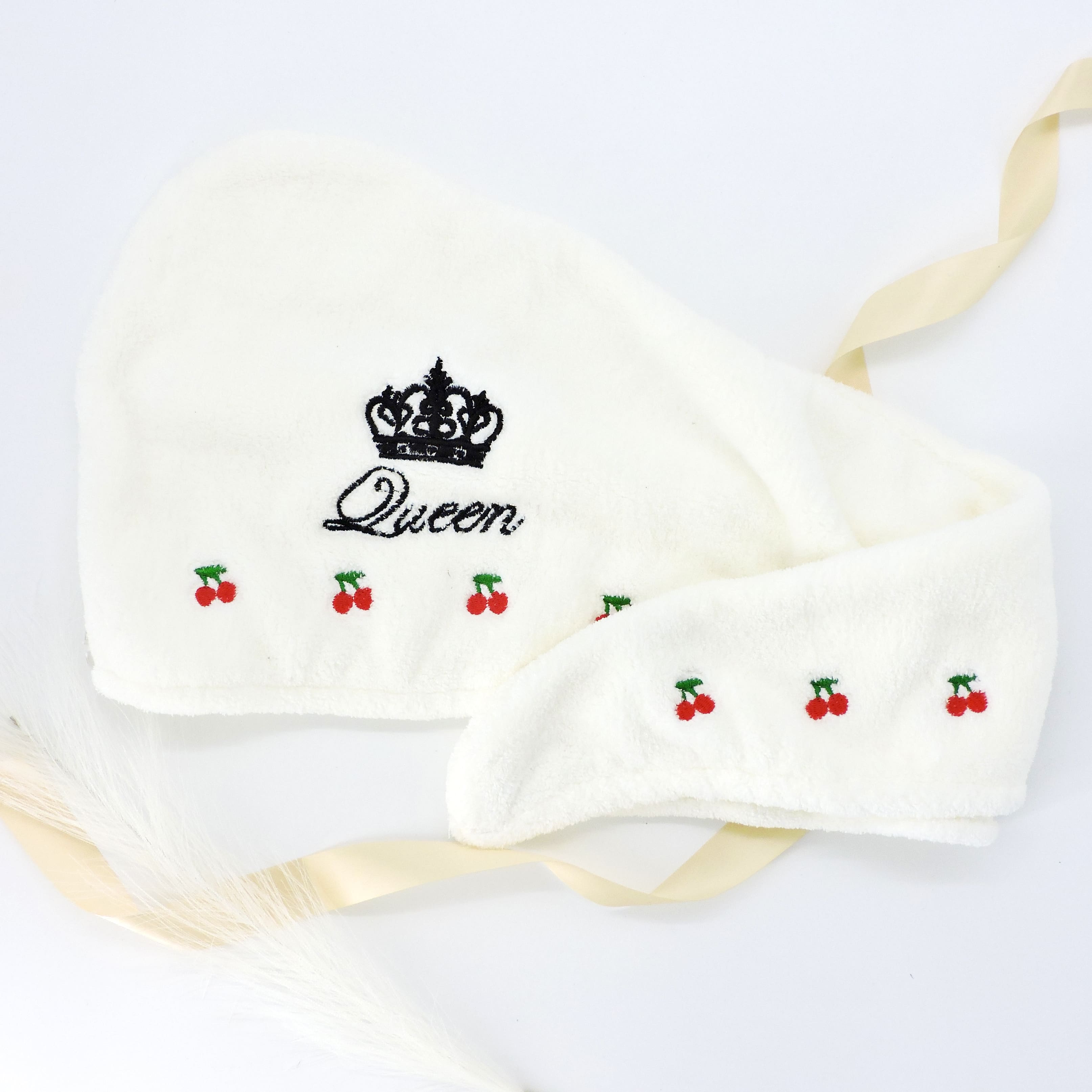 Queen Embroidered Hair Towel