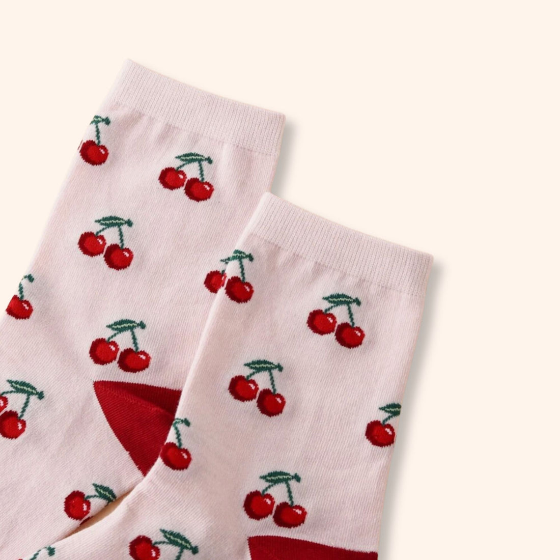 Cherry Print Socks