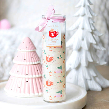 Sugarplum Christmas Print Tube Candle