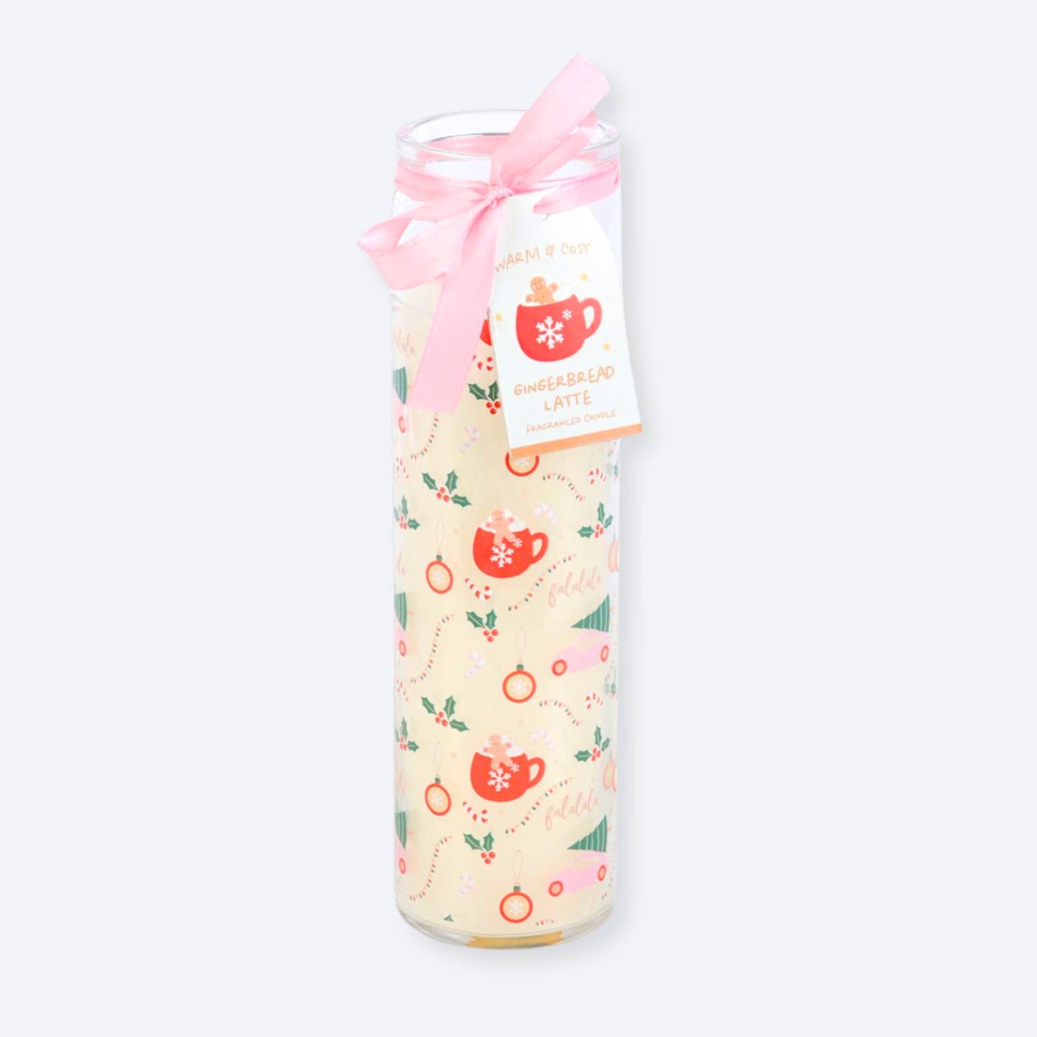 Sugarplum Christmas Print Tube Candle