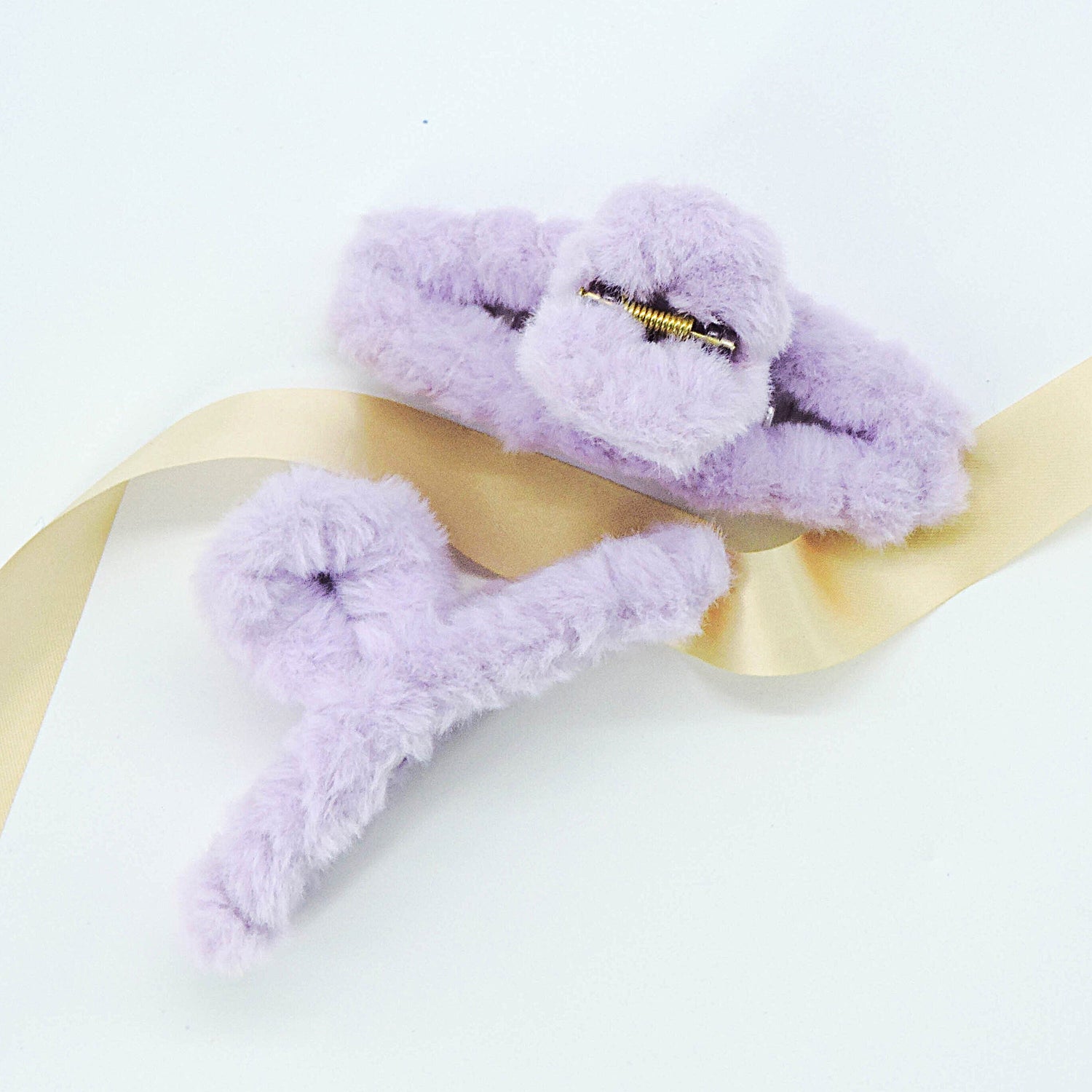 Plush Hair Clip - Purple